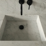 Blat i zlew łazienkowy marmur Carrara